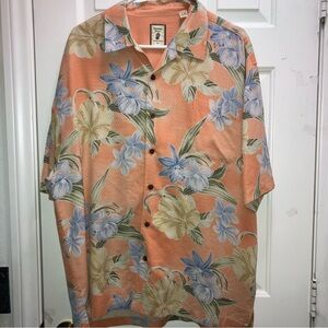 Jamaica Jaxx Shirt Mens XL Silk Floral Hawaiian Style Casual